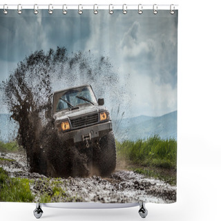 Personality  Jeep Off Road  Shower Curtains