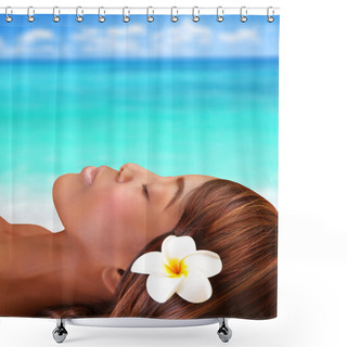Personality  Black Woman On The Beach Shower Curtains