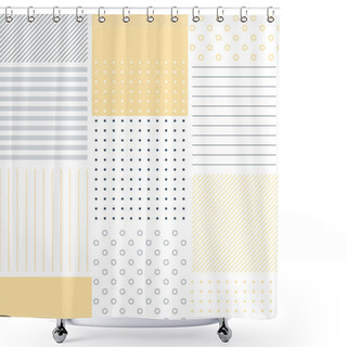 Personality  Subtle Geometric Background Shower Curtains