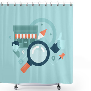 Personality  Local Business SEO Concept Shower Curtains