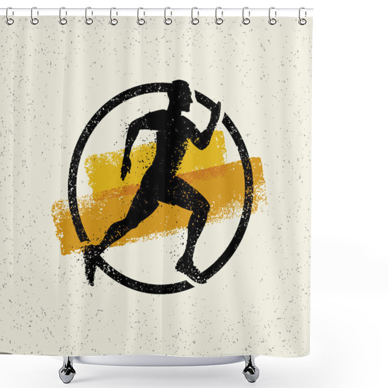Personality  Running Man Creative Shower Curtains