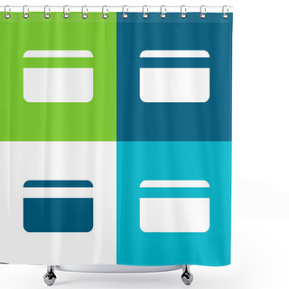 Personality  Attach Button Blue Gradient Vector Icon Shower Curtains