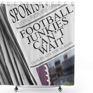 Personality  Football Junkies Can't Wait For Season Shower Curtains
