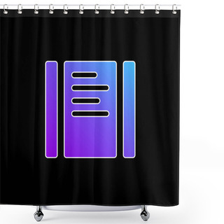Personality  Black Text Page To Swipe Horizontally Blue Gradient Vector Icon Shower Curtains