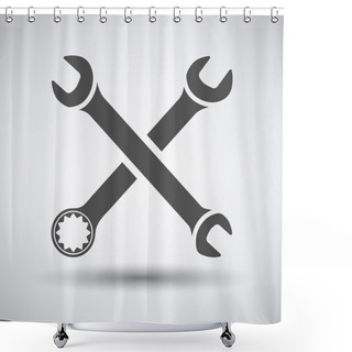 Personality  Crossed Wrenches  Icon Shower Curtains