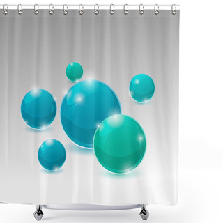 Personality  Vector Bubbles Background Design Art Shower Curtains