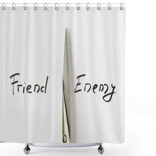 Personality  Friend/enemy Shower Curtains