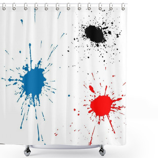 Personality  Ink Splats Shower Curtains