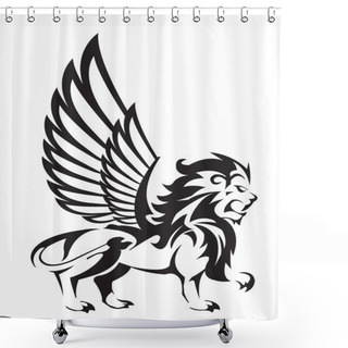 Personality  Lion Wings Shower Curtains