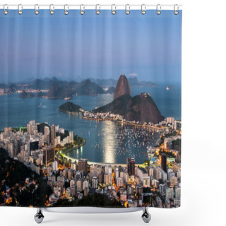 Personality  View By Sunset In Rio De Janeiro Shower Curtains