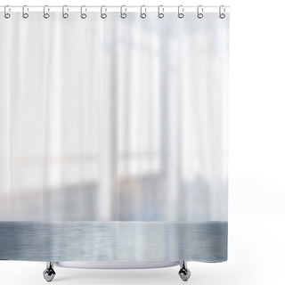Personality  Table Top And Blur Interior Shower Curtains