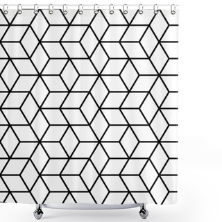 Personality  Seamless Geometric Pattern With Cubes. Shower Curtains