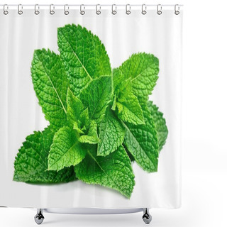 Personality  Mint Leaf Close Up  Shower Curtains