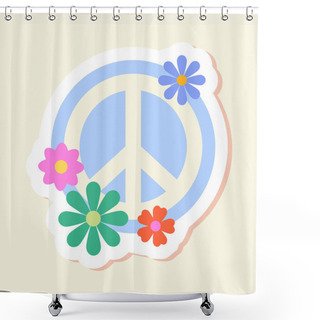 Personality  Hippie Sticker Concept Shower Curtains
