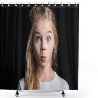 Personality  Cute Blonde Girl Shower Curtains