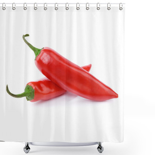 Personality  Two Red Hot Chili Pepper Shower Curtains