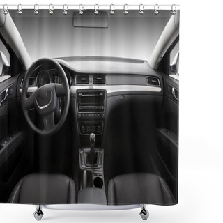 Personality  Interior Of A Modern Automobile Shower Curtains