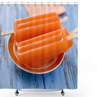 Personality  Orange Flavored Ice Pops Shower Curtains