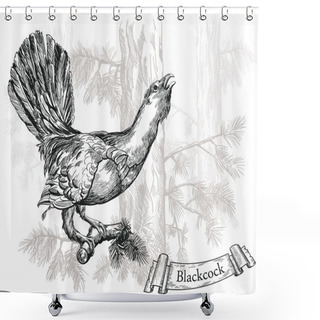 Personality  Black Grouse Shower Curtains