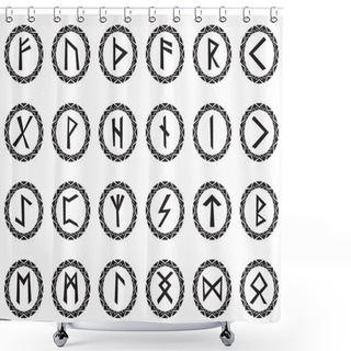 Personality  Set Magic Runes Shower Curtains