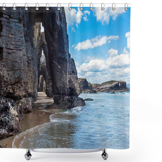 Personality  Natural Arches On Beach. Shower Curtains