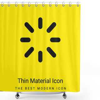 Personality  Birghtness Minimal Bright Yellow Material Icon Shower Curtains