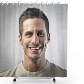 Personality  Portrait Of Handsome Man Shower Curtains