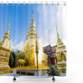 Personality  Wat Phra Singh Temple Shower Curtains