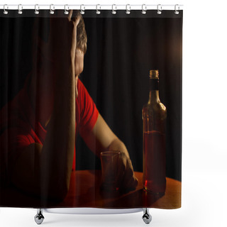 Personality  The Man Abuses Alcohol Shower Curtains