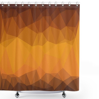 Personality  Minimal Brown Gradient Polygonal Background Shower Curtains