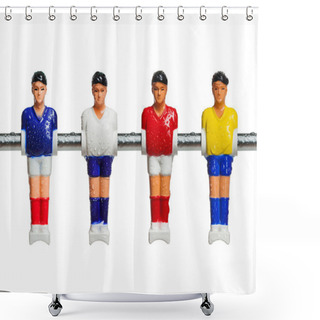 Personality  Plastic Table Football Players Shower Curtains
