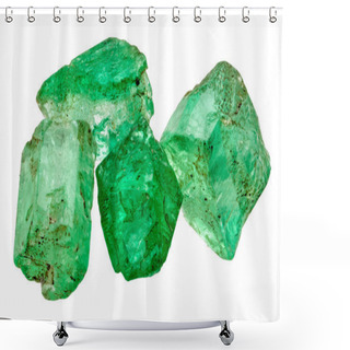 Personality  Four Emerald Crystals Shower Curtains