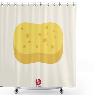 Personality  Sponge Icon Shower Curtains