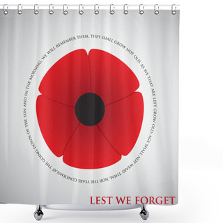 Personality  Remembrance Day Card Shower Curtains