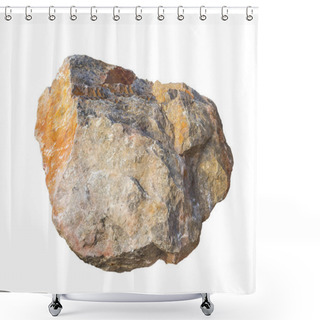 Personality  Big Granite Rock Stone, Isolated Shower Curtains