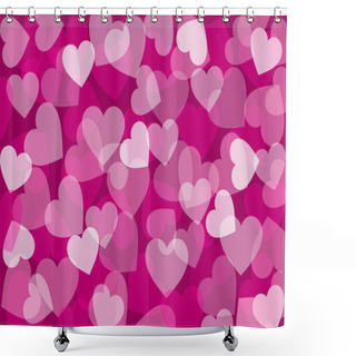 Personality  Heart Valentine Background Shower Curtains