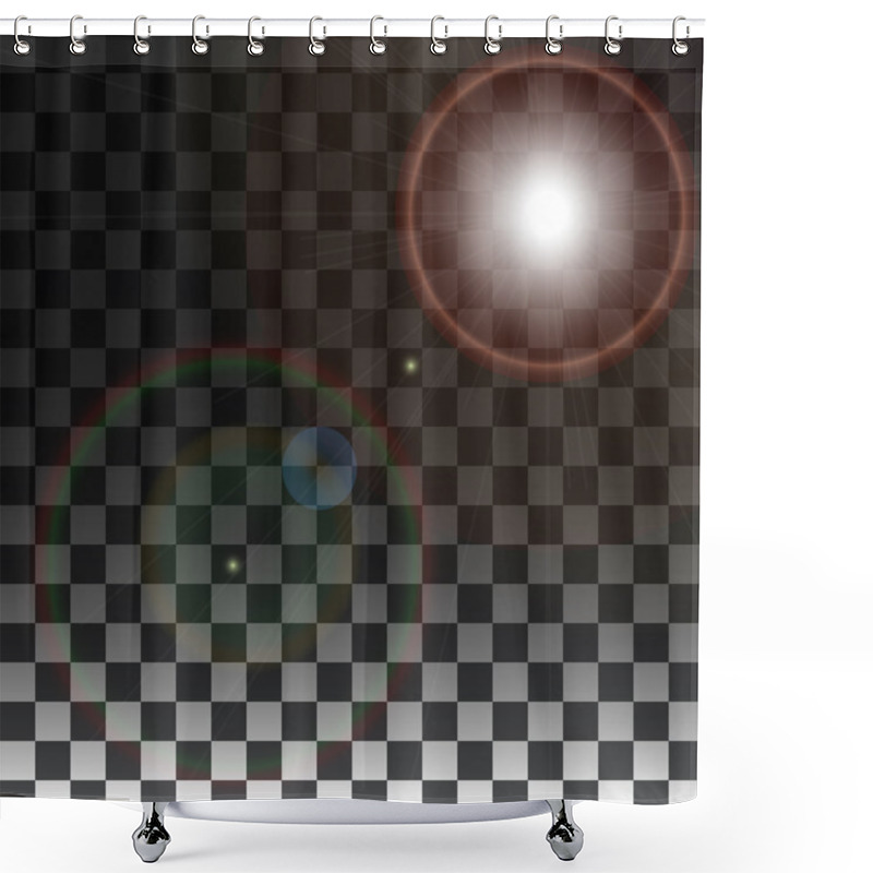 Personality  Special Effects On A Transparent Background Shower Curtains
