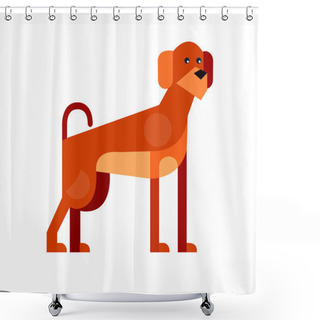 Personality  Cute Dog  Detailed Shower Curtains