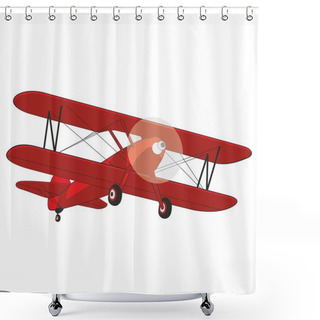 Personality  Vector Illustration Airplane Shower Curtains