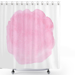Personality  Watercolor Spot Of Tender Pink Color In The Form Of A Circle. Can Be Used For Various Decoration Work Shower Curtains