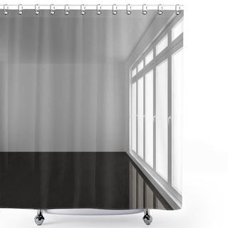 Personality  Render Empty Interior Shower Curtains