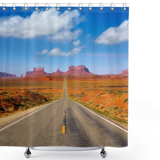 Personality  View From US 163 Scenic Road To Monument Valley Utah Shower Curtains