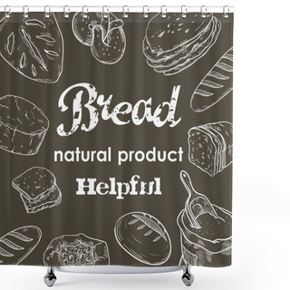 Personality  Fresh Bread And Bakery Products Shower Curtains