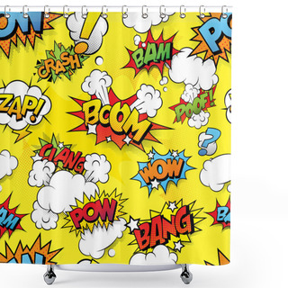 Personality  Seamless Comix Background Shower Curtains