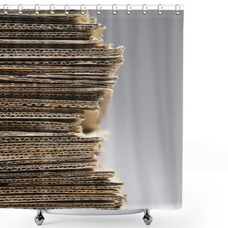 Personality  Pile Of Corrugated Cardboard  Shower Curtains