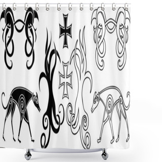 Personality  Viking Style Shower Curtains