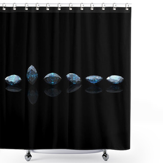 Personality  Marquis. Collections Of Jewelry Gems. Swiss Blue Topaz Shower Curtains