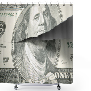 Personality  Tearing American Dollar Shower Curtains