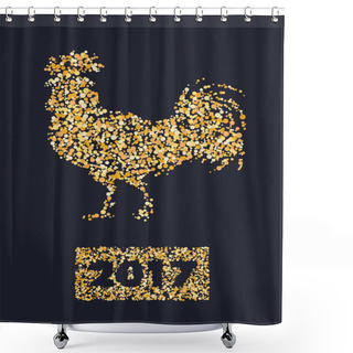 Personality  New-year-2017-rooster Shower Curtains
