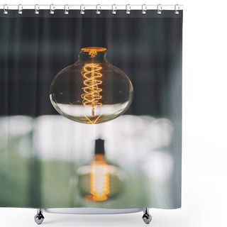 Personality  Vintage Light Bulb Shower Curtains